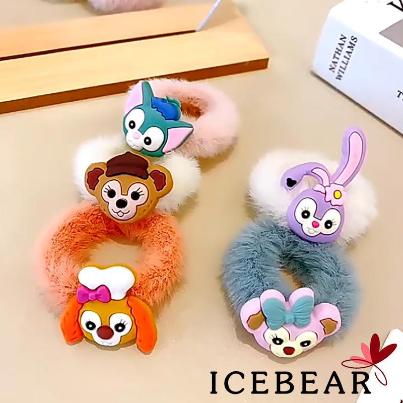 Dây buộc tóc co giãn hình đầu động vật dễ thương cho nữ