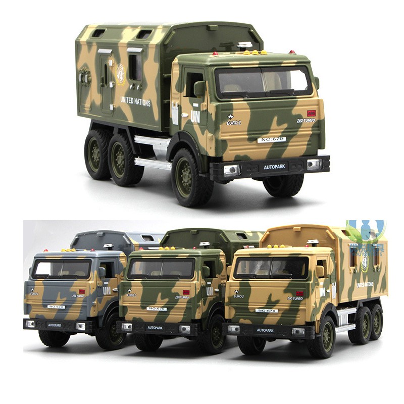 Xe ô tô quân đội bằng hợp kim nhựa mô hình tỉ lệ 1:32 có âm thanh và đèn mở được cửa xe mô hình đồ chơi trẻ em