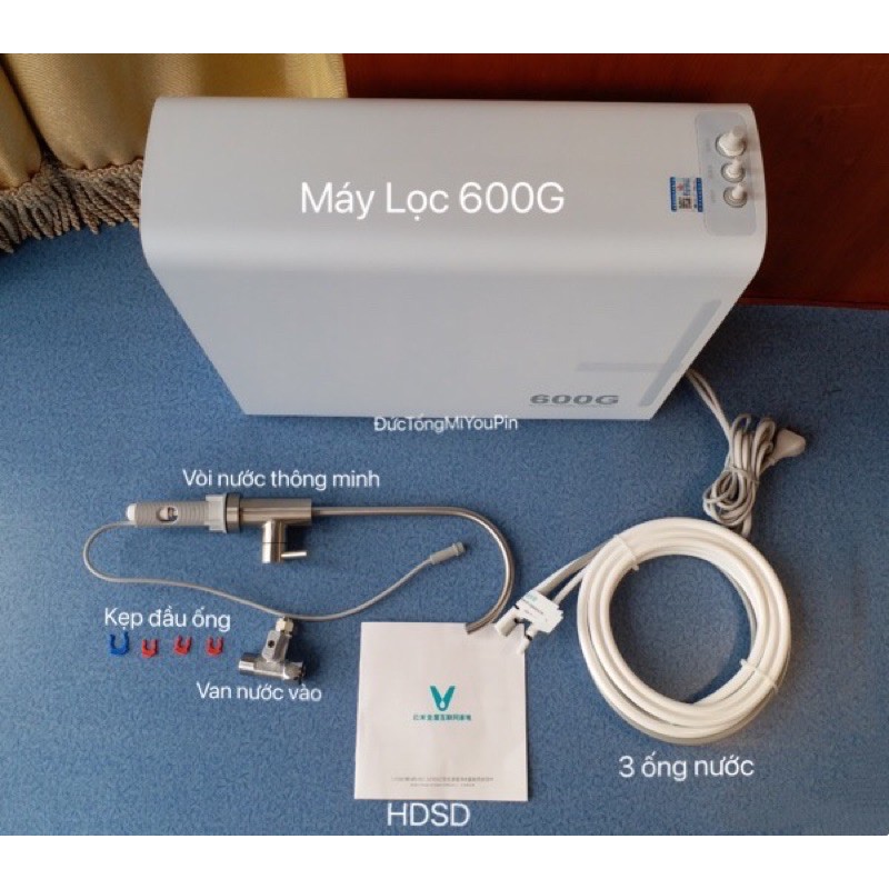 MÁY LỌC NƯỚC TINH KHIẾT XIAOMI VIOMI 600G KÈM ĐO TDS KẾT NỐI MIHOME KÈM VÒI NƯỚC THÔNG MINH FULL TIẾNG ANH