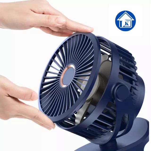 Quạt tích điện pin 10.000 Mah, quạt văn phòng, quạt kẹp nôi, xe đẩy thông minh cho bé, dùng liên tục 12-15 tiếng