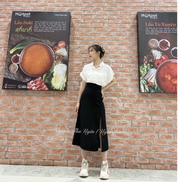 Chân váy xẻ [ Ảnh thật ] | BigBuy360 - bigbuy360.vn
