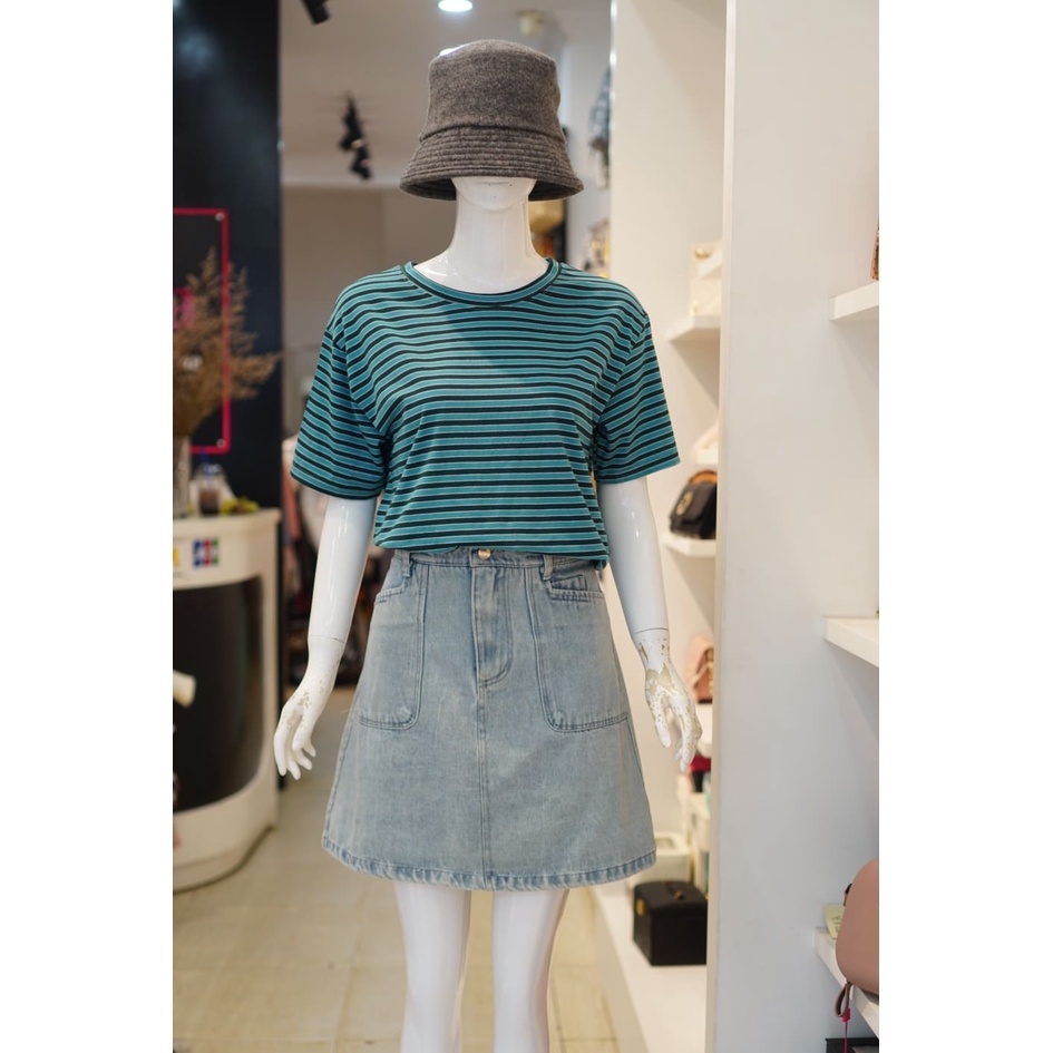 Áo thun cotton sọc 100