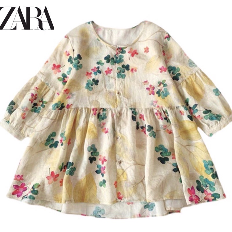 Áo Babyoll hoa Vintage