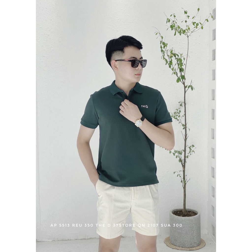 Áo Polo Nam Cotton The D Trơn Màu Dáng Regular Fit, Chất Liệu Cotton Mềm Mịn, Thoáng Mát, Thấm Hút Tốt AP 5513
