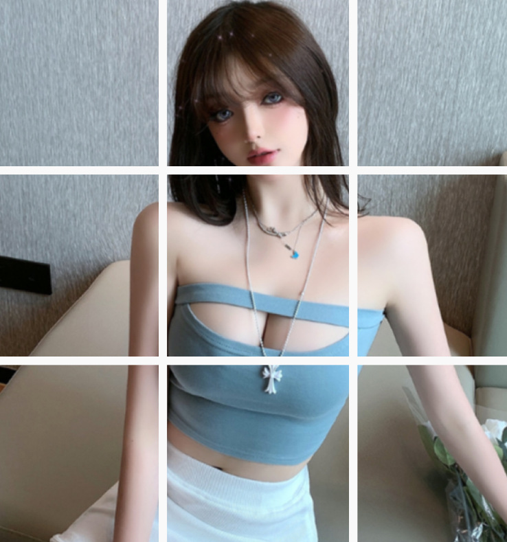 goods in stock ✨~ Han Feng's brassiere and slim waistcoat, sexy, navel exposed, thin, chest wrapped, sleeveless top for summer