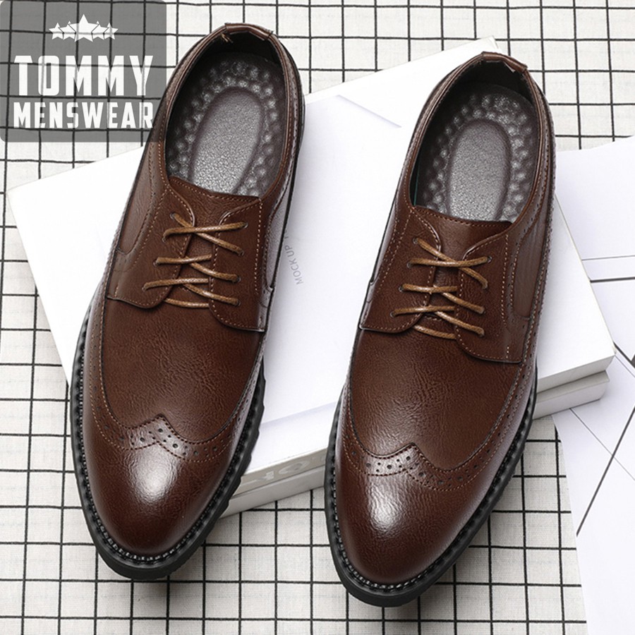 Giày Da Nam Đẹp - TẶNG TẤT - Giày Tây Nam Cao Cấp Quý Ông Lịch Lãm GNK16 | BigBuy360 - bigbuy360.vn