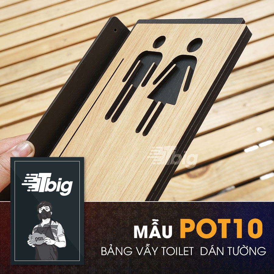 [HOT NEW] Bảng vẫy toilet gắn tường decor sang trọng