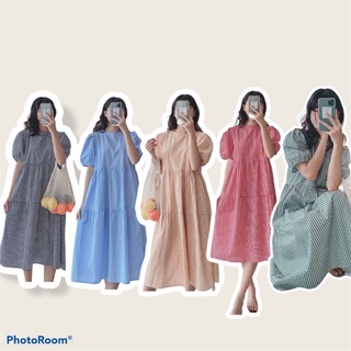 Váy baby doll kẻ caro