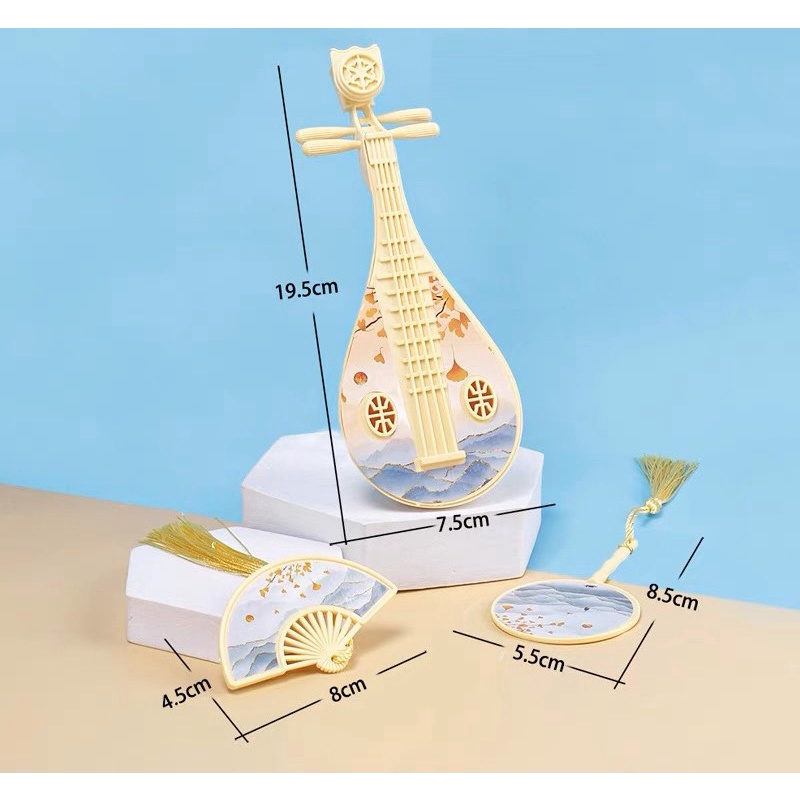 Bộ 3 chi tiết nhựa đàn-quạt