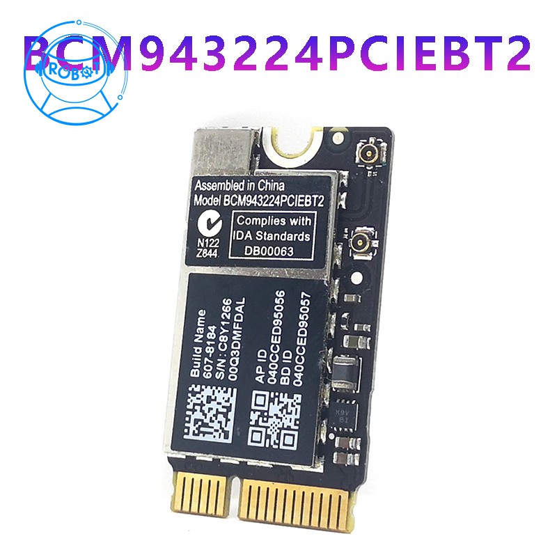 Card Wifi Bcm943224Pciebt2 Không Dây 600m 2.4 & 5g Wifi Cho Mac Os Macbook Air A1370 A1369 A1465 A1466 Mc505 965