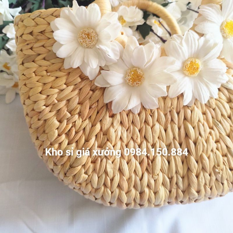 (Xưởng sx, kho sỉ) Túi lục bình bán nguyệt cầm tay