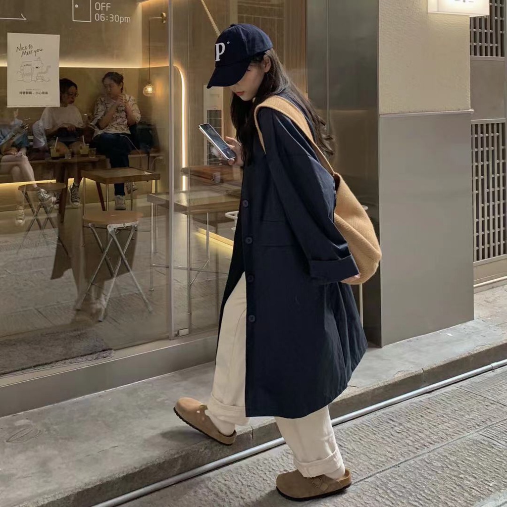 Áo khoác nữ dáng dài thời trang phong cách Hàn Quốc | BigBuy360 - bigbuy360.vn