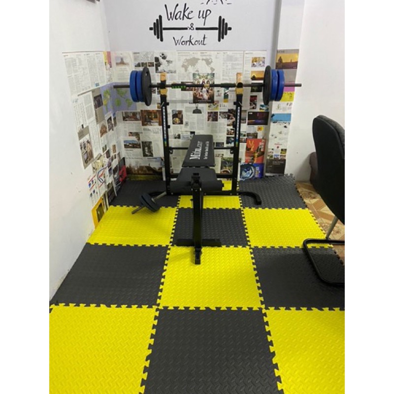 Thảm xốp lót sàn màu vàng, xanh lá, kem 60x60x1cm