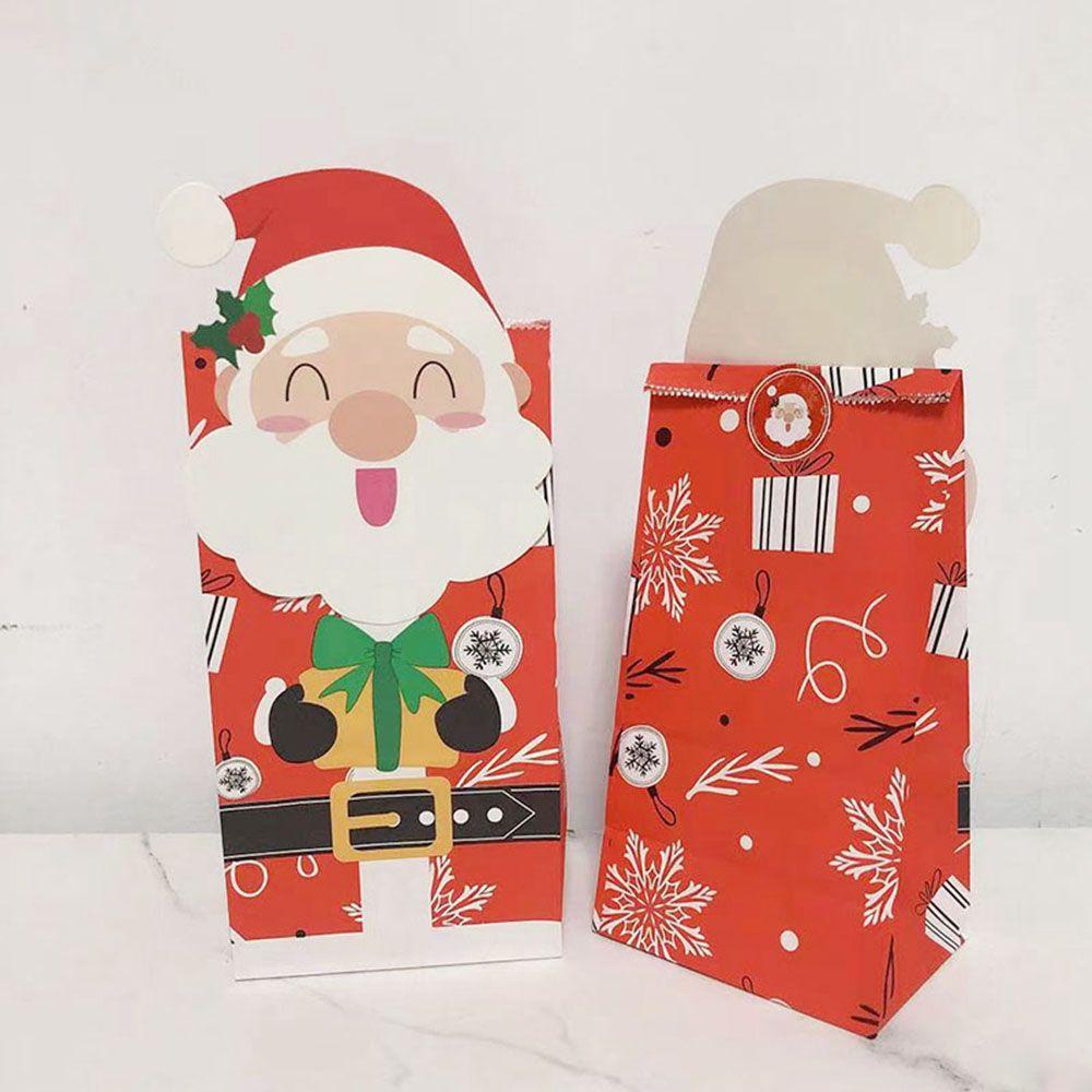 Túi Đựng Thức Ăn Hình Ông Già Noel Trang Trí Giáng Sinh
