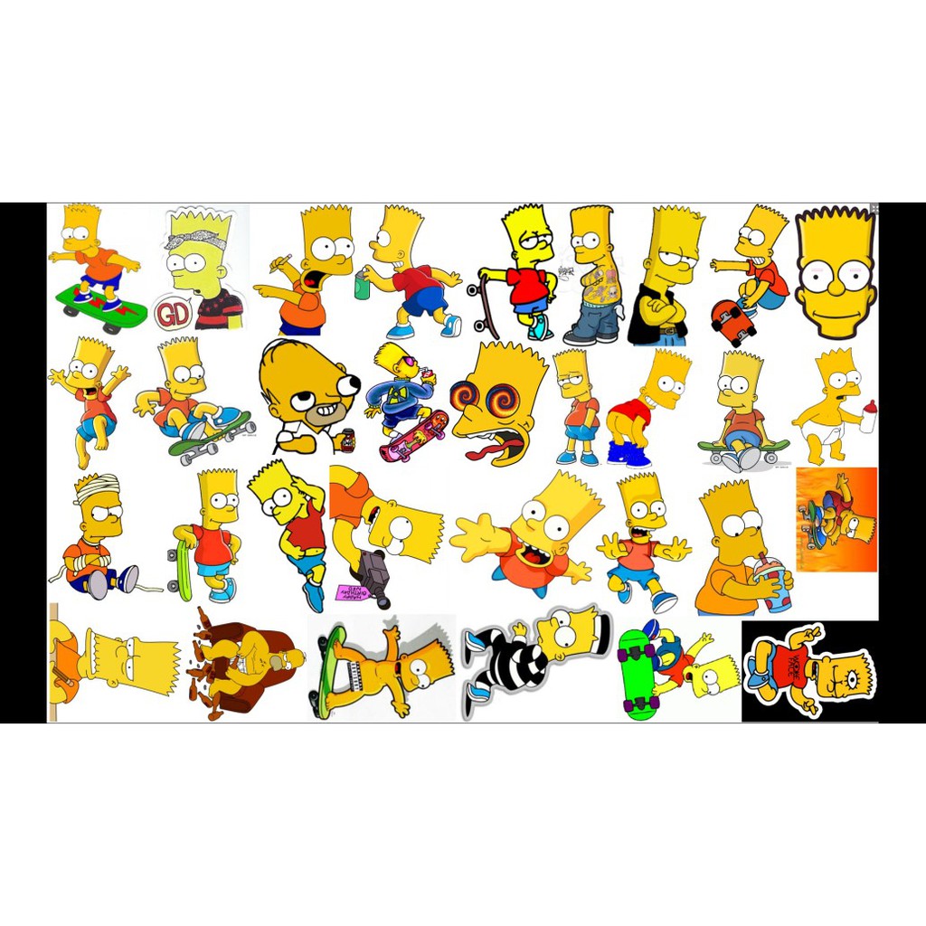 Sticker simpson, xe, barber shop, Mũ bảo hiểm , macbook, đàn, tường... Nhập mã GIẢM GIÁ 15k khi mua từ 3 set