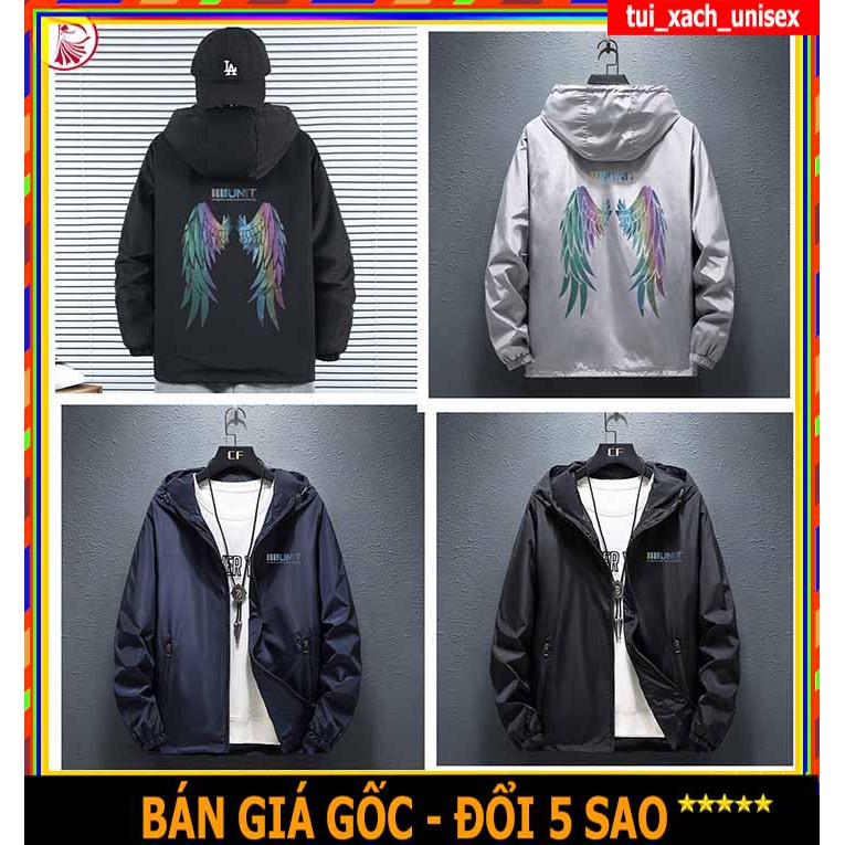 GIÁ SỈ DÙ TỐT  Áo khoác GIÓ lót dù in cách chim chất vải xịn, dày dặn, bao đẹp, hình thật có nón túi khóa kéo