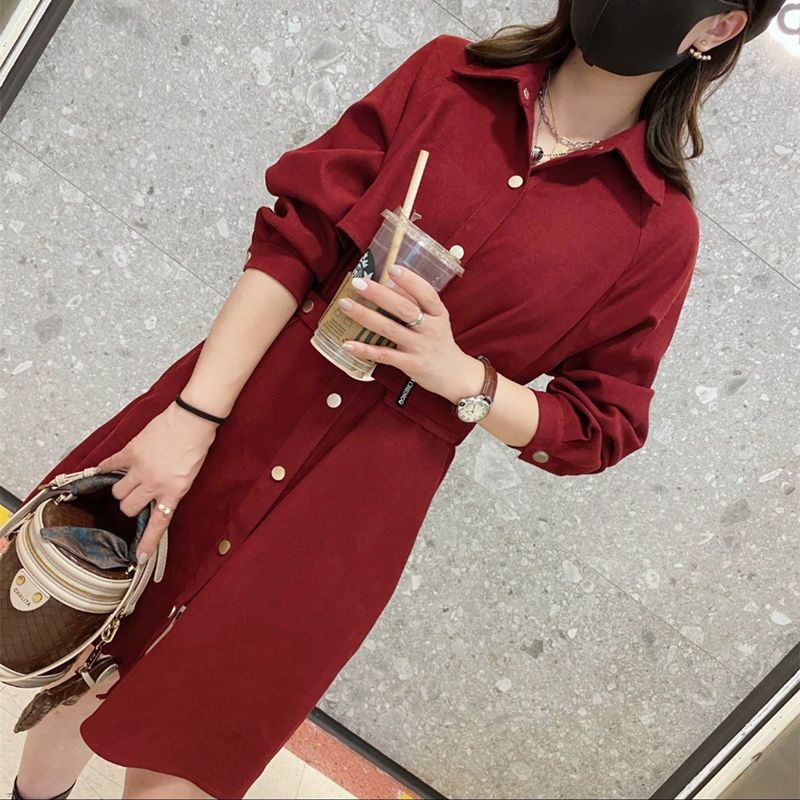 Đầm Sơ Mi Dáng Rộng Thời Trang Xuân Thu 2022 Cho Nữ 2022