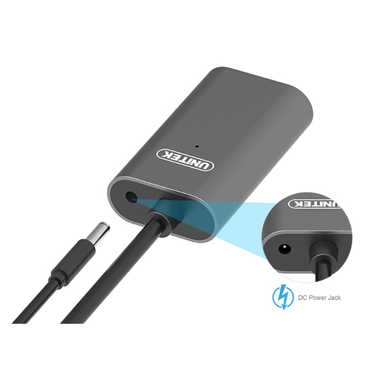 Cáp chuyển typeC sang USB đầu cái Unitek U 304 AGY dài 5m chuẩn USB 3.1 (GEN1) Type C sang Type A