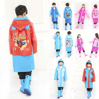 Áo Mưa Họa Tiết Hoạt Hình Spiderman Thomas Poncho Cho Trẻ Em