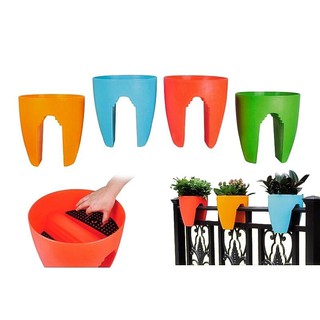Chậu kẹp lan can trồng hoa cho thành ban công từ 2-10cm
