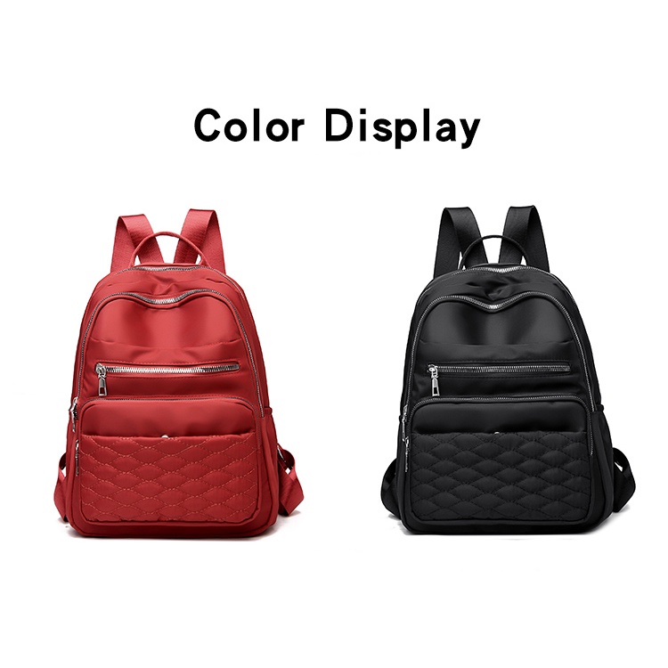 Ba Lô Oxford Siêu Nhẹ Thêu Đường Chỉ Nhỏ Đơn Giản Đa Năng Phong Cách Hàn Quốc Cho Nữ