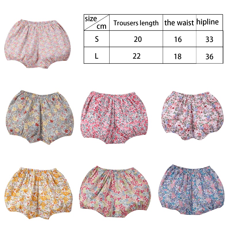 Quần Short Dáng Rộng Bằng PP In Hoa Dễ Thương Thời Trang Mùa Hè Cho Bé Gái