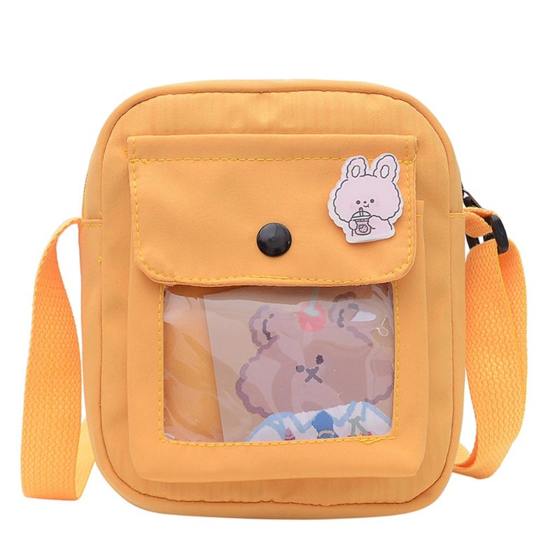 Túi Đeo Chéo Vai Bằng Da Nylon Trong Suốt Thời Trang Sành Điệu Cho Nữ