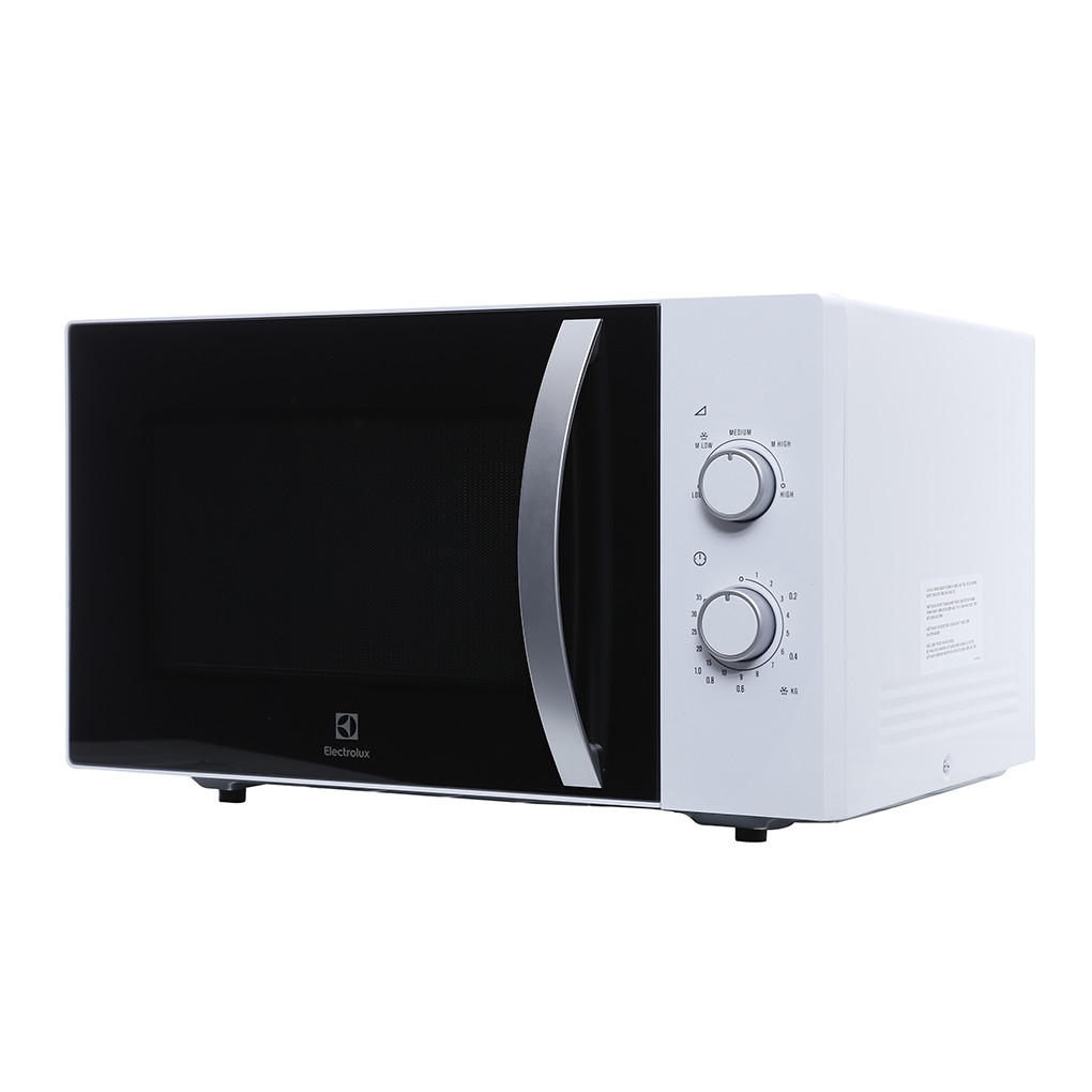 Lò vi sóng Electrolux EMM2525MW 25 lít ,Công suất:1430 W , Rã đông, hâm, nấu ,ko có nướng, Bảng điều khiển: Nút vặn