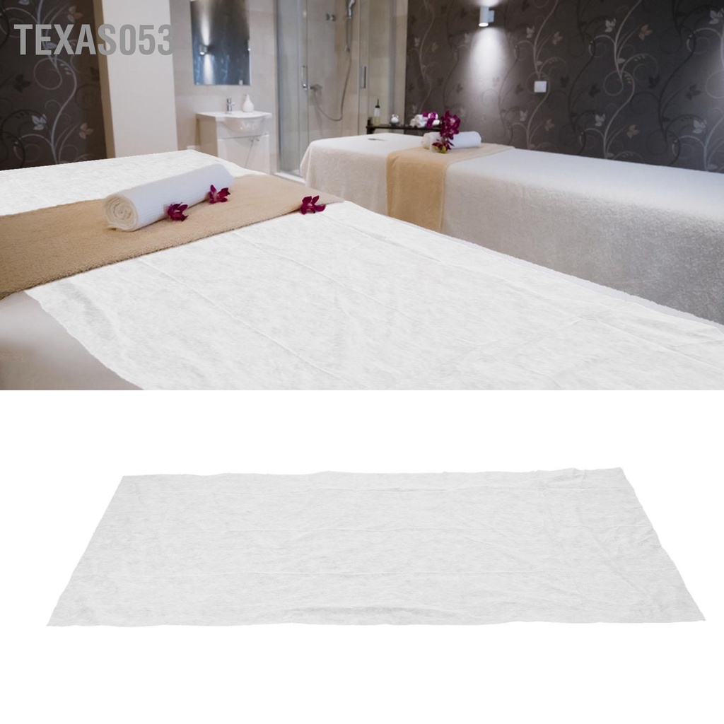 [Hàng Sẵn] 100 Tấm lót trải giường dùng một lần mỏng thoáng khí trắng không lỗ 170x70cm cho massage Spa Thẩm mỹ【Texas053】