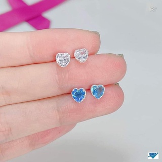 Bông tai nụ tim đá bạc ta