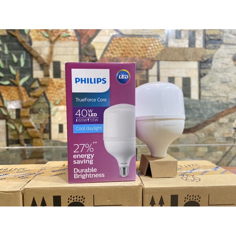 [ HÀNG CHÍNH HÃNG ][ GIÁ TỐT ][ HÌNH THẬT ] Bóng đèn Led trụ Philips TForce Core 40W Trắng Vàng Gen 3 E27 SIÊU SÁNG