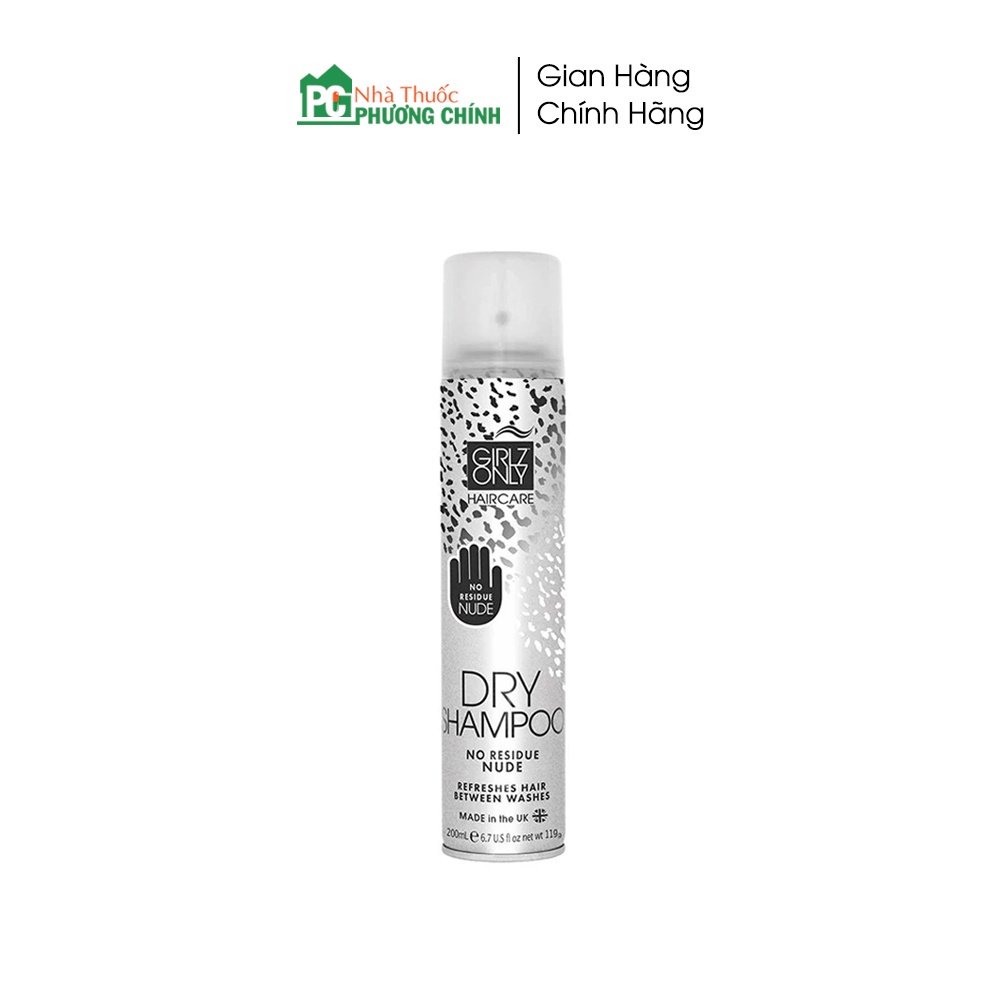 Dầu Gội Khô Girlz Only Dry Shampoo 200ml - Giúp Tóc Sạch, Bồng Bềnh, Thơm Trong &quot;Tích Tắc&quot;