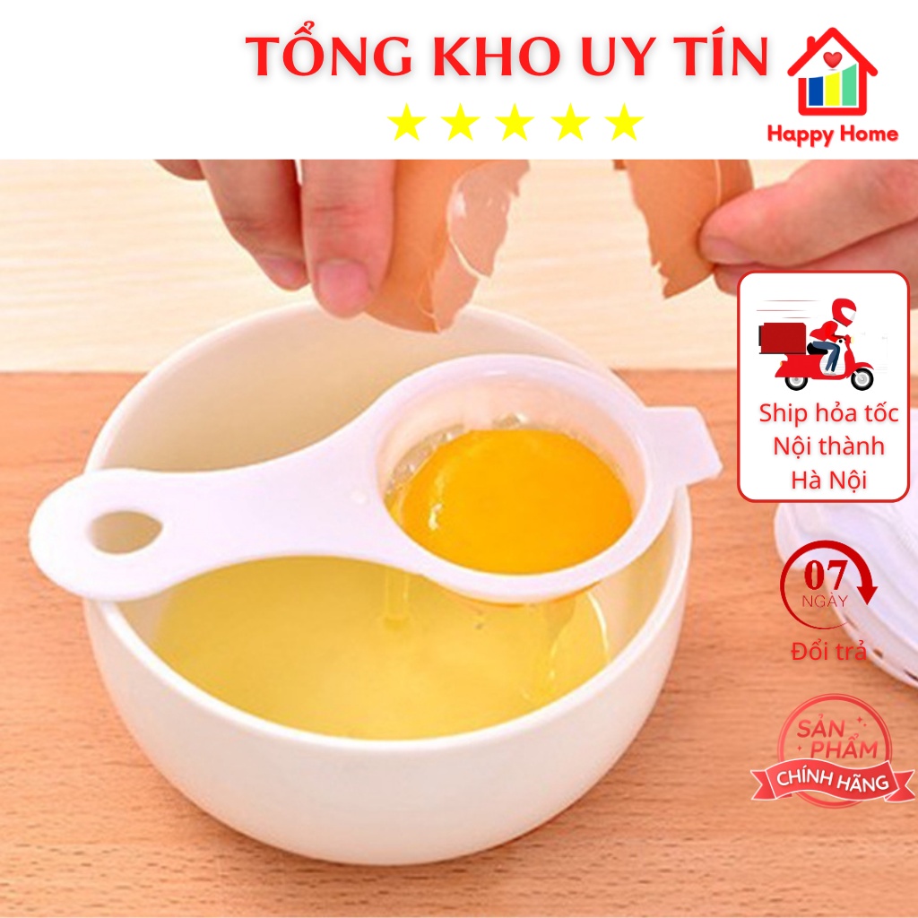 Dụng cụ lọc trứng, tách lòng đỏ trứng, lòng trắng trứng cho bé ăn dặm, làm bánh tiện dụng Happy Home