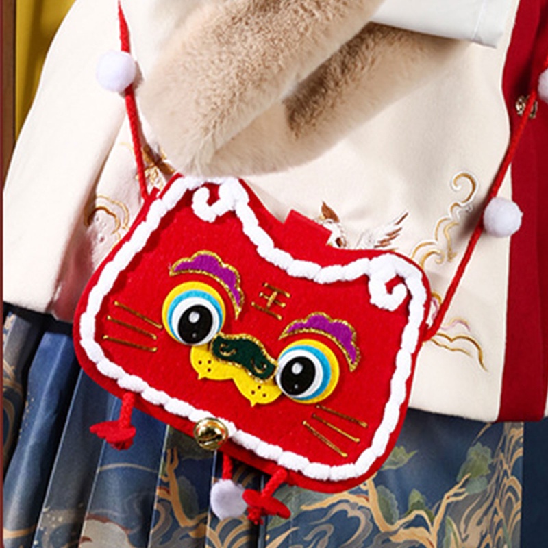 Túi Đeo Chéo Hình Rồng / Hổ Hoạt Hình Nghệ Thuật Thủ Công DIY Sáng Tạo Cho Nữ