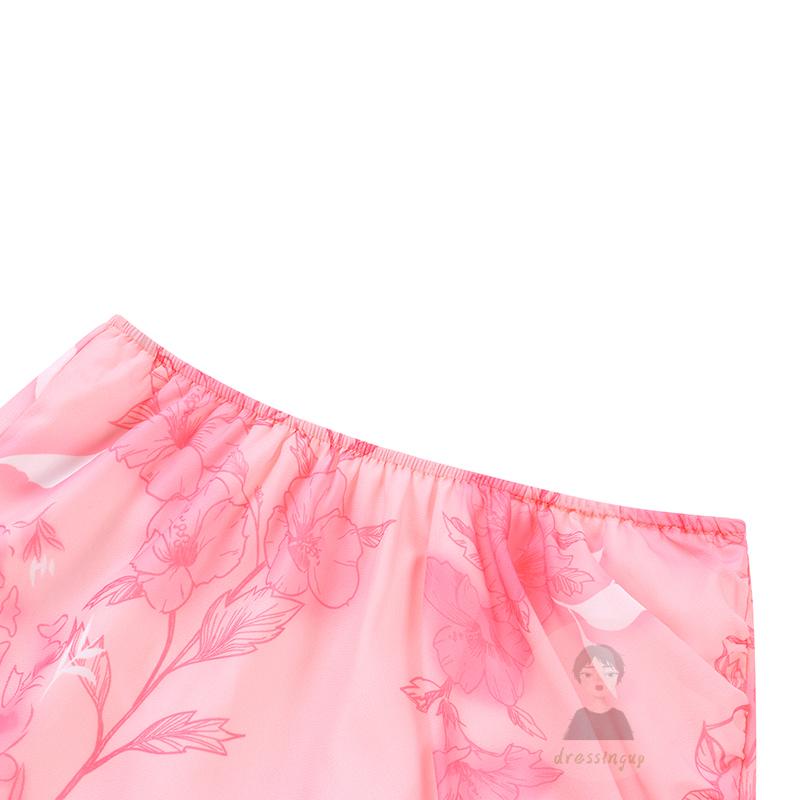 Chân Váy Hoa Lưng Thấp Dáng Rộng Thời Trang Mùa Hè Cho Nữ