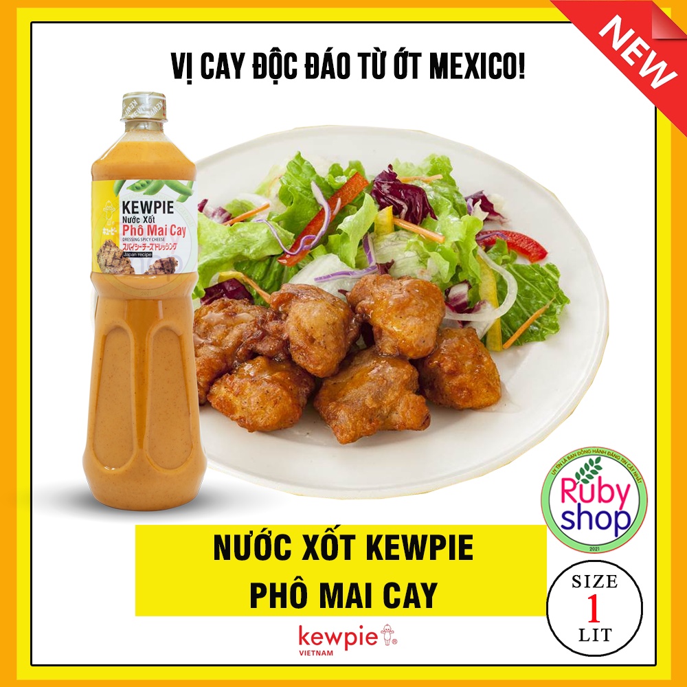 NƯỚC XỐT PHÔ MAI CAY KEWPIE 1 LIT - VỊ CAY CHẤM CẢ THẾ GIỚI