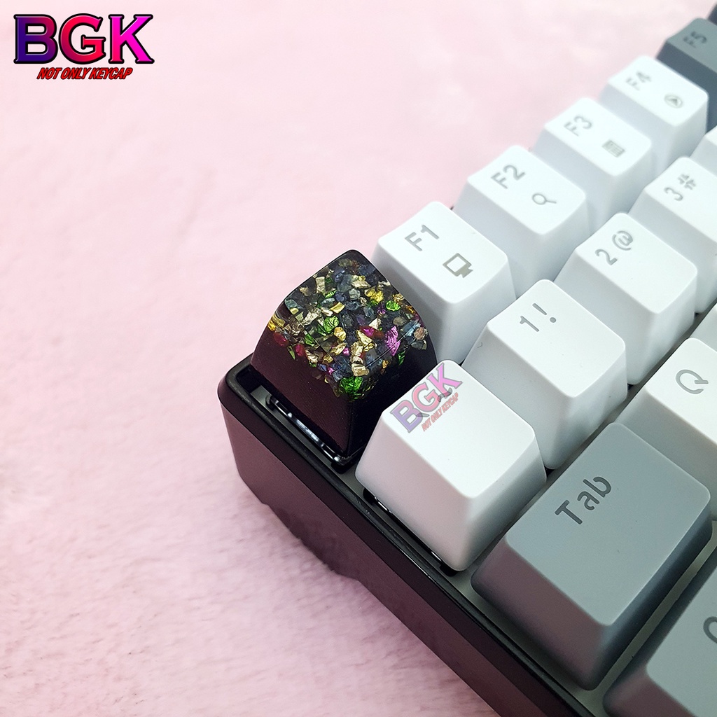 Keycap Lẻ Tinh Thể Ngũ Sắc ColorFul Crystal Keycap SA profile ( keycap resin độc lạ )( Keycap Artisan )