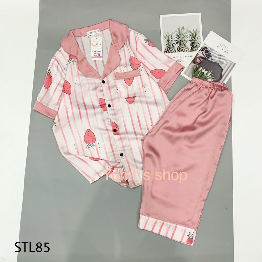 Pijama satin lửng hình, giá siêu rẻ, cam kết chất lượng, hình ảnh thật, pijama loại 1