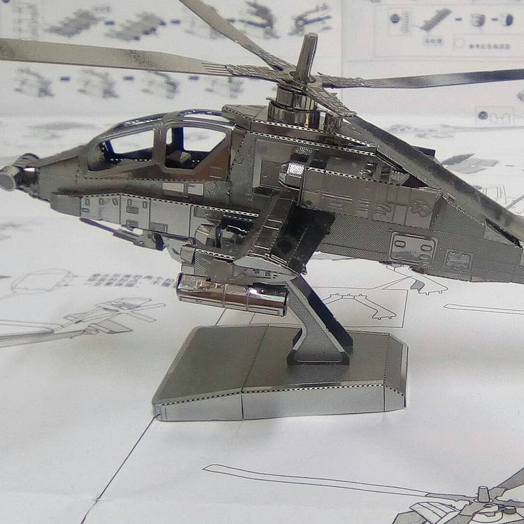 Mô Hình 3D Kim Loại Trực Thăng AH-64 Apache