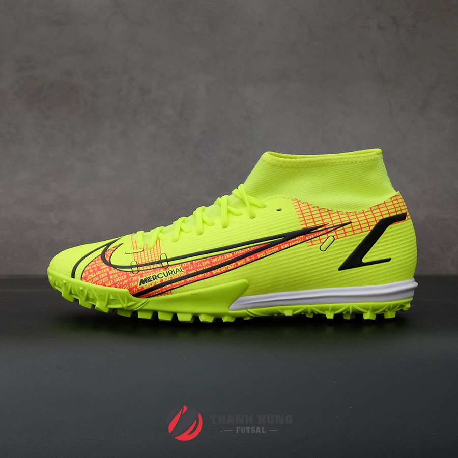 GIÀY ĐÁ BÓNG CHÍNH HÃNG NIKE MERCURIAL SUPERFLY 8 ACADEMY TF CV0953-760 - VÀNG NEON