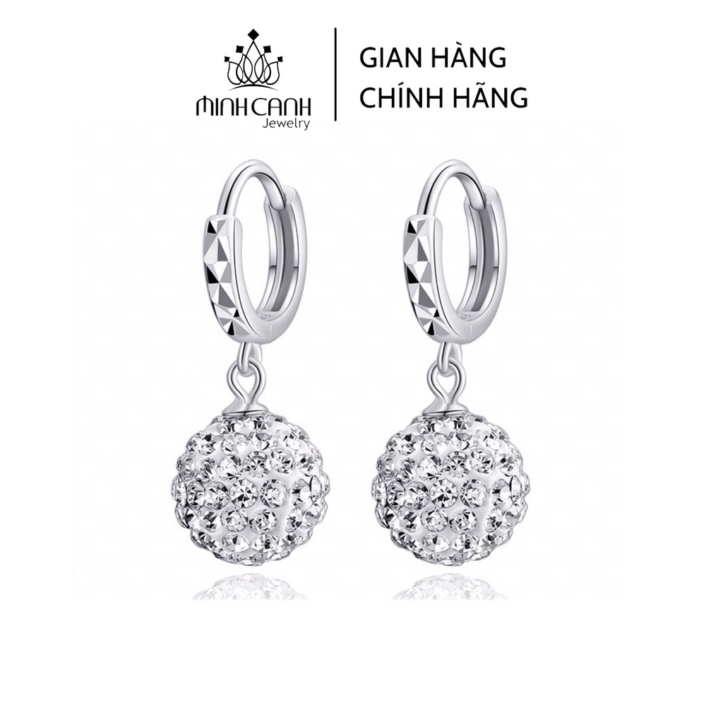 Bông Tai Bạc Bấm Quả Cầu Minh Canh Jewelry