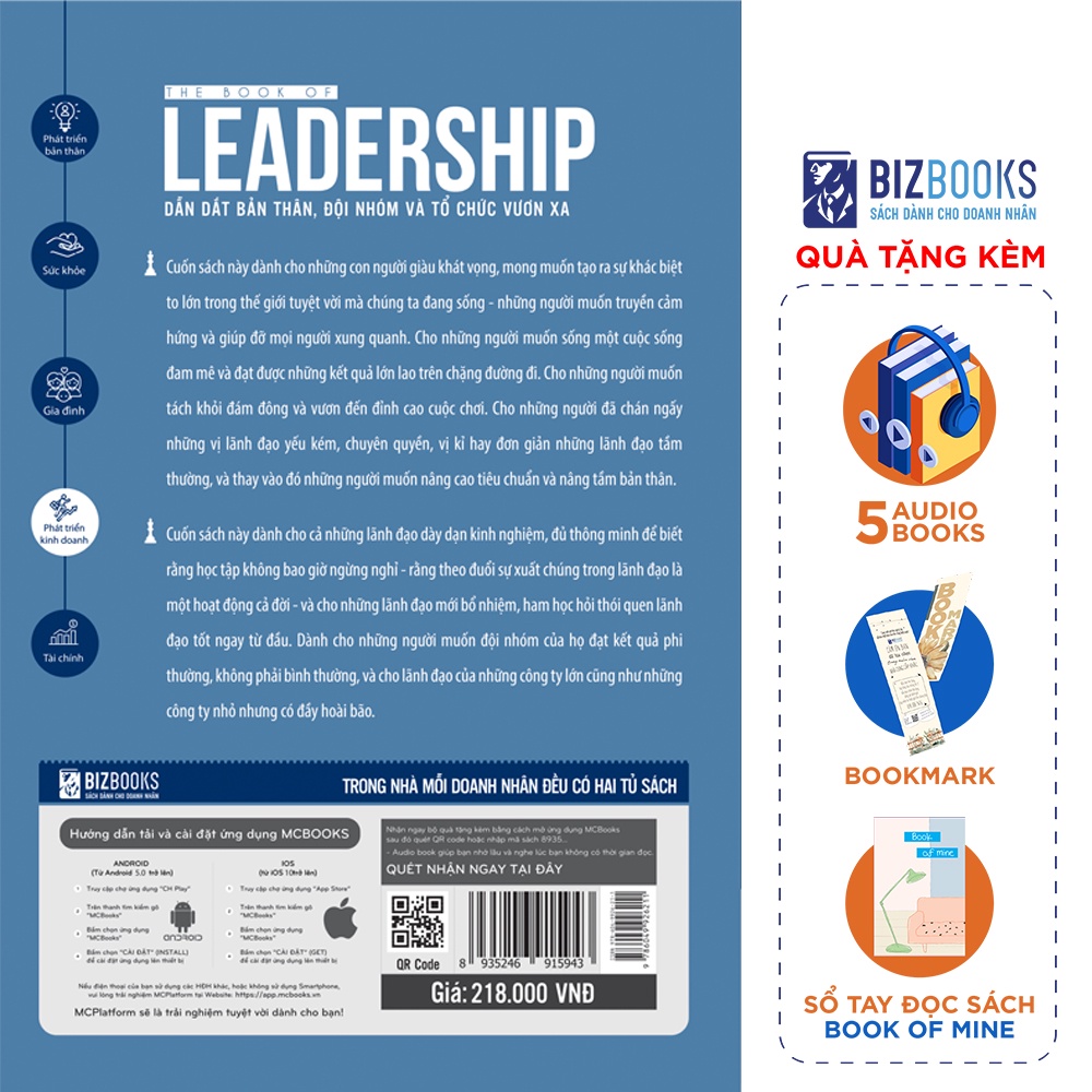 BIZBOOKS - Sách - The Book Of Leadership - Dẫn Dắt Bản Thân, Đội Nhóm Và Tổ Chức Vươn Xa - 1BestSeller
