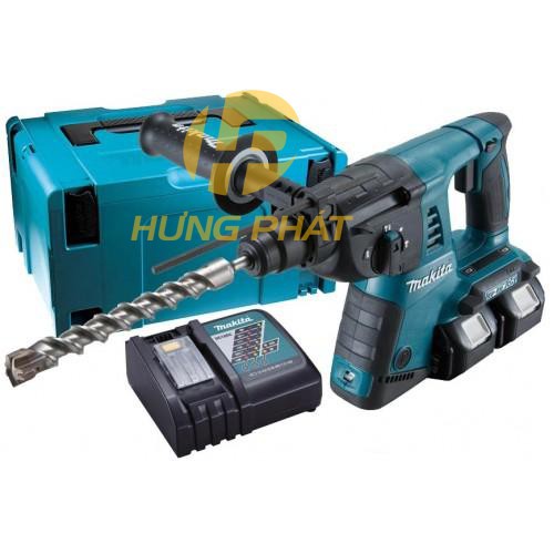 Máy khoan đa năng Makita DHR263RM2 dùng pin 18V (Hàng chính hãng) Kèm Sạc nhanh, 2 pin 4.0Ah.