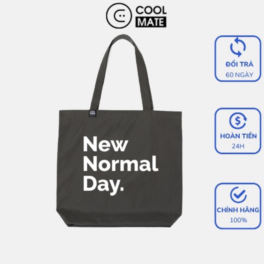 Túi tote vải Clean Bag in chữ New Normal Day thời trang, tiện lợi từ Coolmate