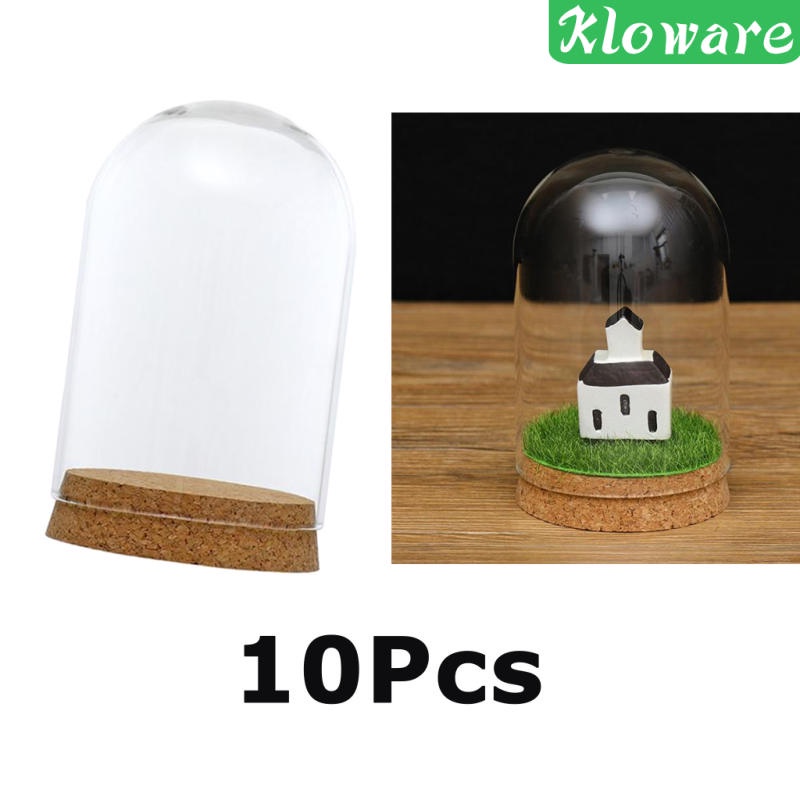 Set 10 đế gỗ bần kích thước 8x12cm trang trí lọ thủy tinh