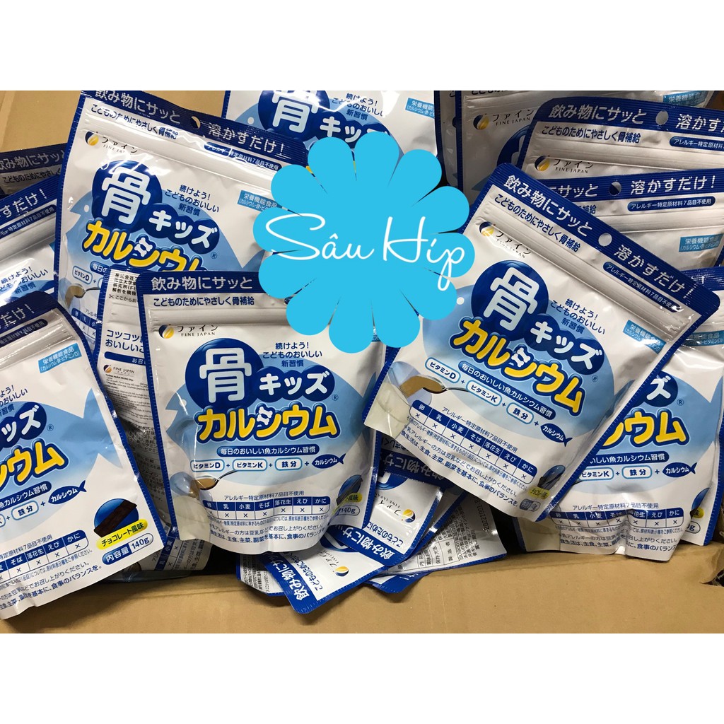 Bột Bone's Calcium For Kids Bổ Sung Calcium - Canxi Xương Cá Tuyết Nhật Bản Túi 140g | Thế Giới Skin Care