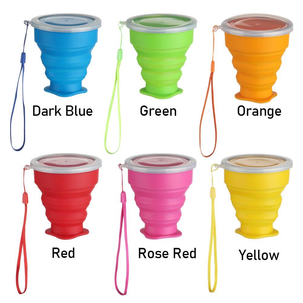PISTA Cốc Uống Nước Silicone Có Thể Gấp Gọn Tiện Dụng Mang Theo Du Lịch
