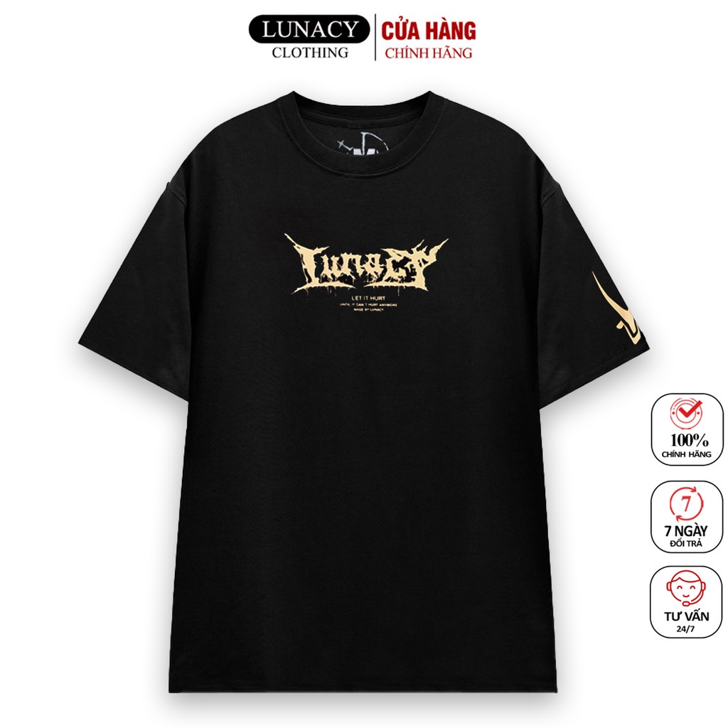 Áo thun tay lỡ GOLDEN phông Unisex nam nữ Cotton oversize form rộng LUNACY TB10