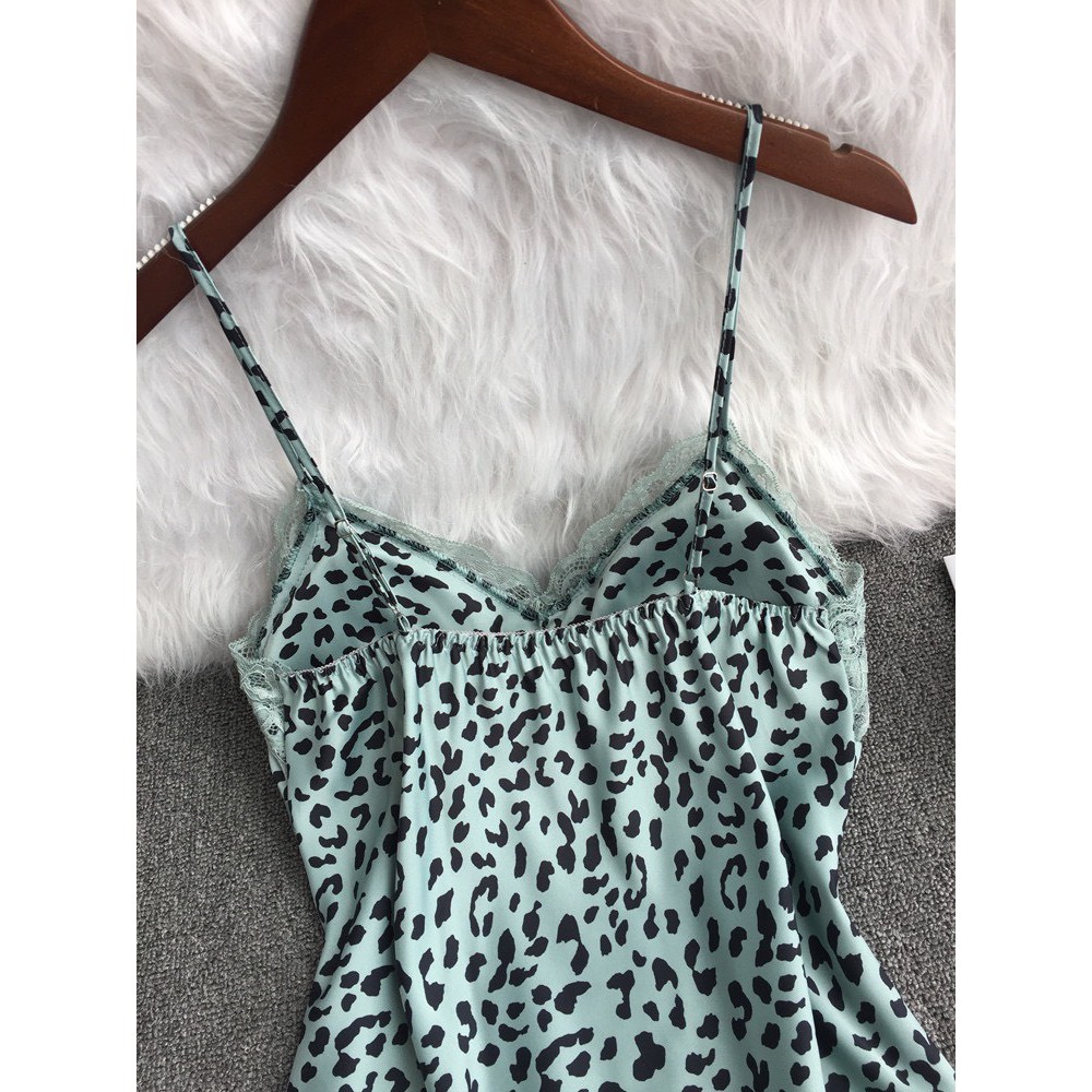 ♥️VÁY BEO XANH - VÁY♥️ LL547 - Váy ngủ sexy hoạ tiết beo xanh- đầm ngủ gợi cảm phối ren - CÔ CHỦ NHỎ CHUYÊN SỈ