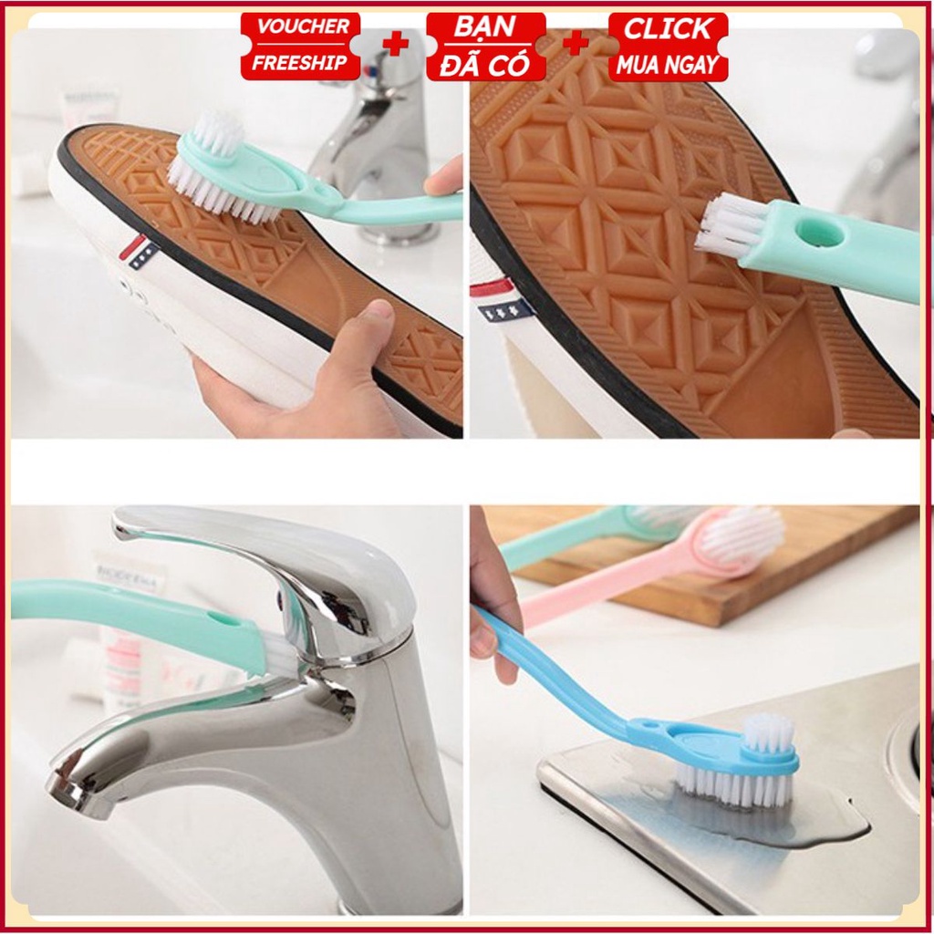Chổi Cọ Đánh Giày Dép Chuyên Dụng - Vệ Sinh Những Chỗ Hẹp, Sâu của Giầy (Kiểu 2/3 Đầu Chổi)
